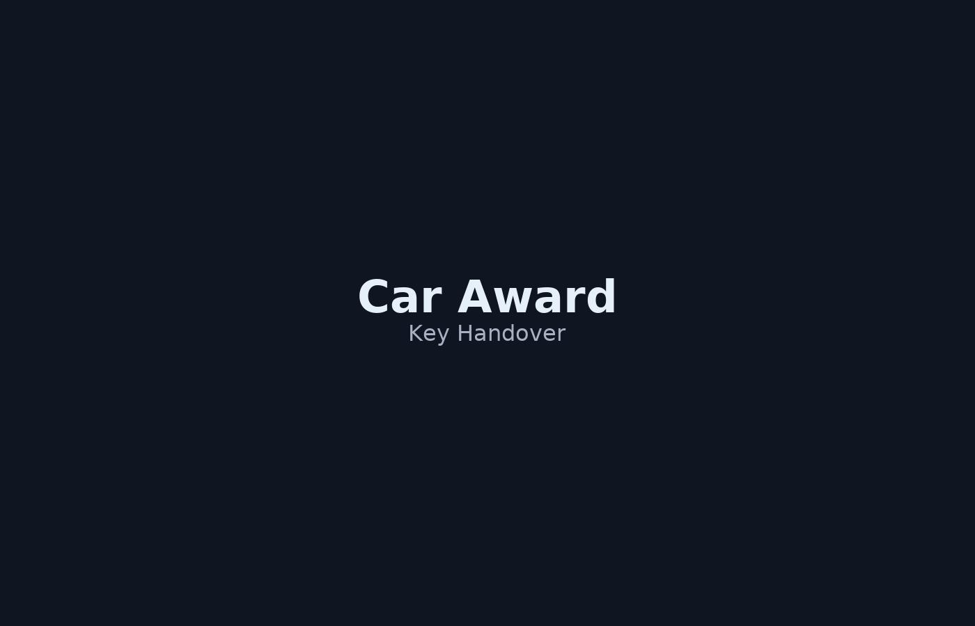 Distributor receiving a car award